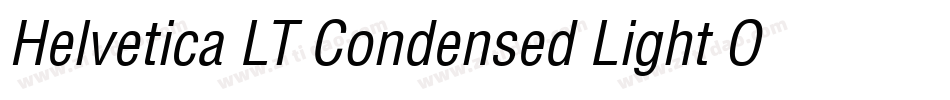 Helvetica LT Condensed Light Oblique字体转换